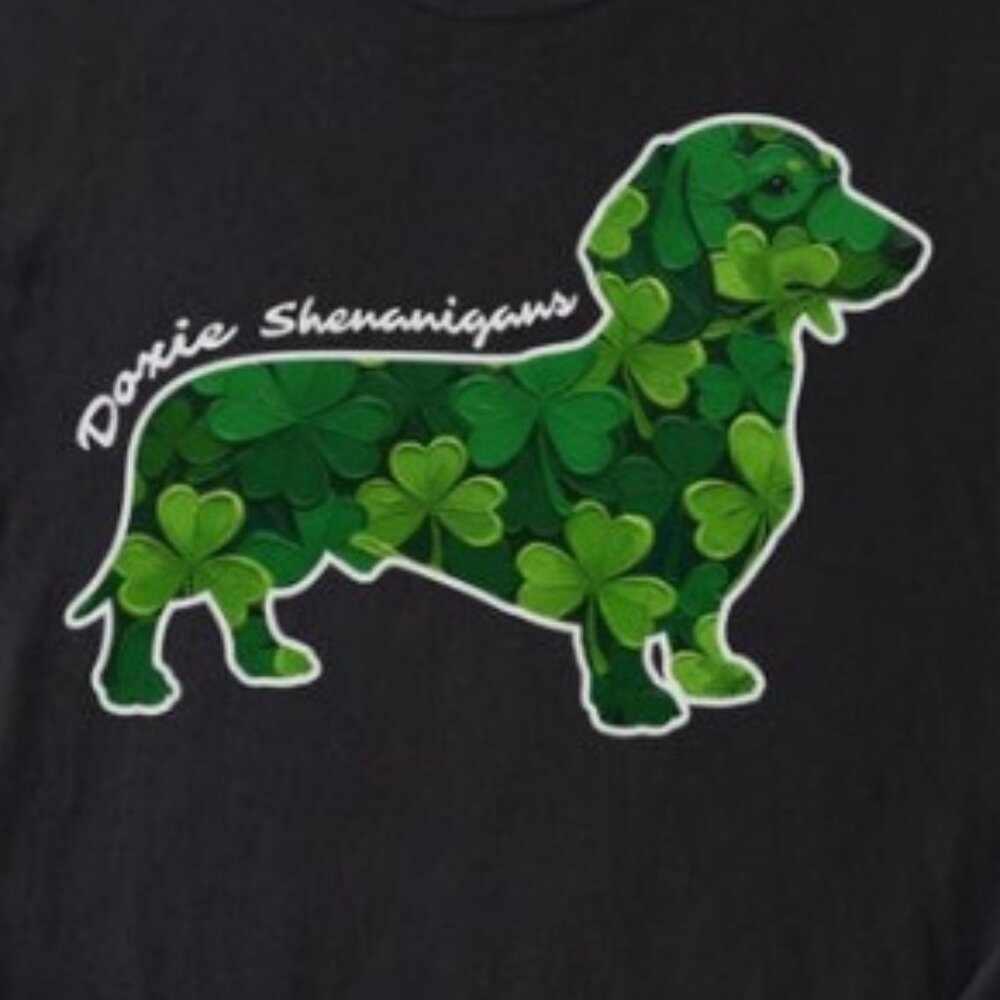 Shenanigans Shirt St. Patricks Day Clover Shirt Floral Dog Tee - Picture 2 of 3